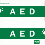 A4 AED Arrows Left and Right