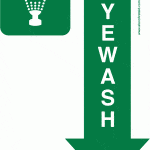 Eyewash Arrow Downward Poster