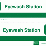 A4 Eyewash Arrow Left and Right
