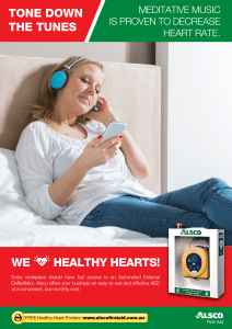 Heart Health Poster: Meditative Music to Decrease Heart Rate