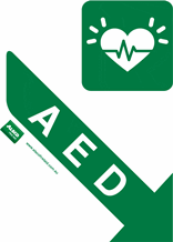A4 AED Arrow Diagonal Left