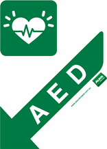 A4 AED Arrow Diagonal Right
