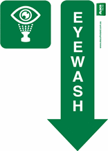 Eyewash Arrow Downward Poster