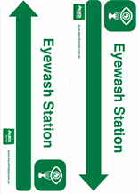 A4 Eyewash Arrow Left and Right
