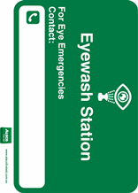 A4 Eyewash Emergency Contact