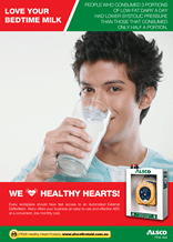 Healthy Heart Poster: Love your bed time milk