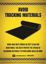 Keep work-area mats clean and maintained