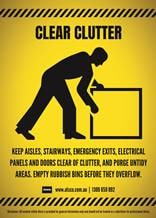 All areas should be clear from clutter