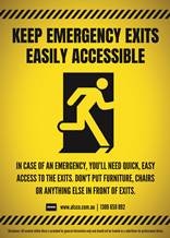 Make sure that emergency exits are easily accessible