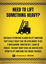 Avoid lifting something that weighs too much